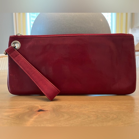 HOBO Brand Red Leather Wristlet - Picture 2 of 16